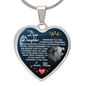 Dear Daughter | Always Remember | Luxury Graphic Heart Necklace