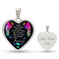 Memorial Gift | Feel You In My Heart | Luxury Graphic Heart Necklace
