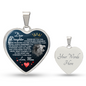 Dear Daughter | Always Remember | Luxury Graphic Heart Necklace
