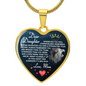 Dear Daughter | Always Remember | Luxury Graphic Heart Necklace