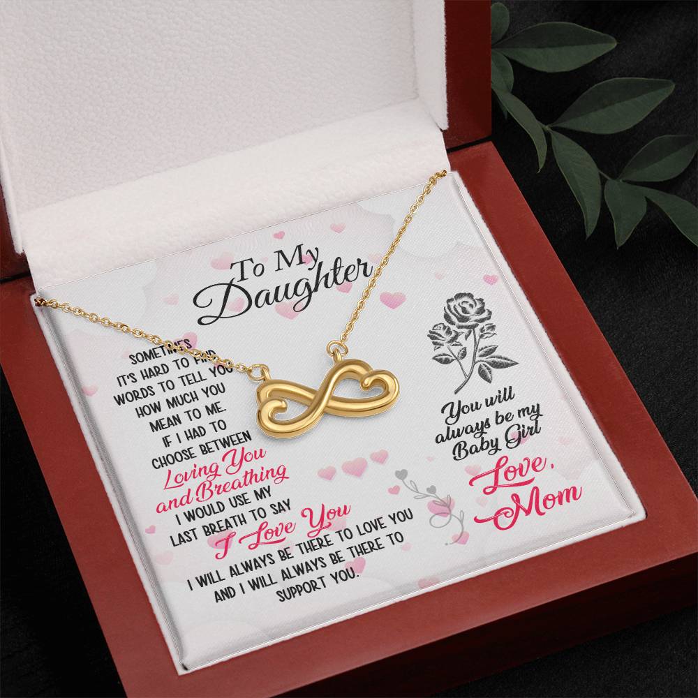 To My Daughter | My Baby Girl | Infinity Necklace