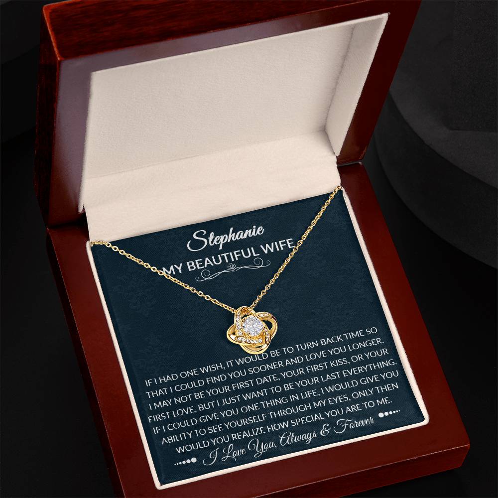 To My Beautiful Wife | How Special You Are | Love Knot Necklace