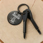 #1 TRUCKER DAD - Engraved Screwdriver Keychain - Celeste Jewel