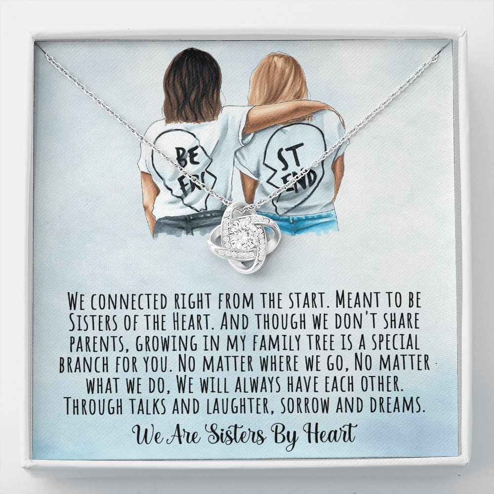 Best Friend - Sisters By Heart - Love Knot Necklace - Celeste Jewel