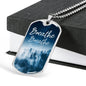 Breathe - Dog Tag Necklace With Engraving - Celeste Jewel
