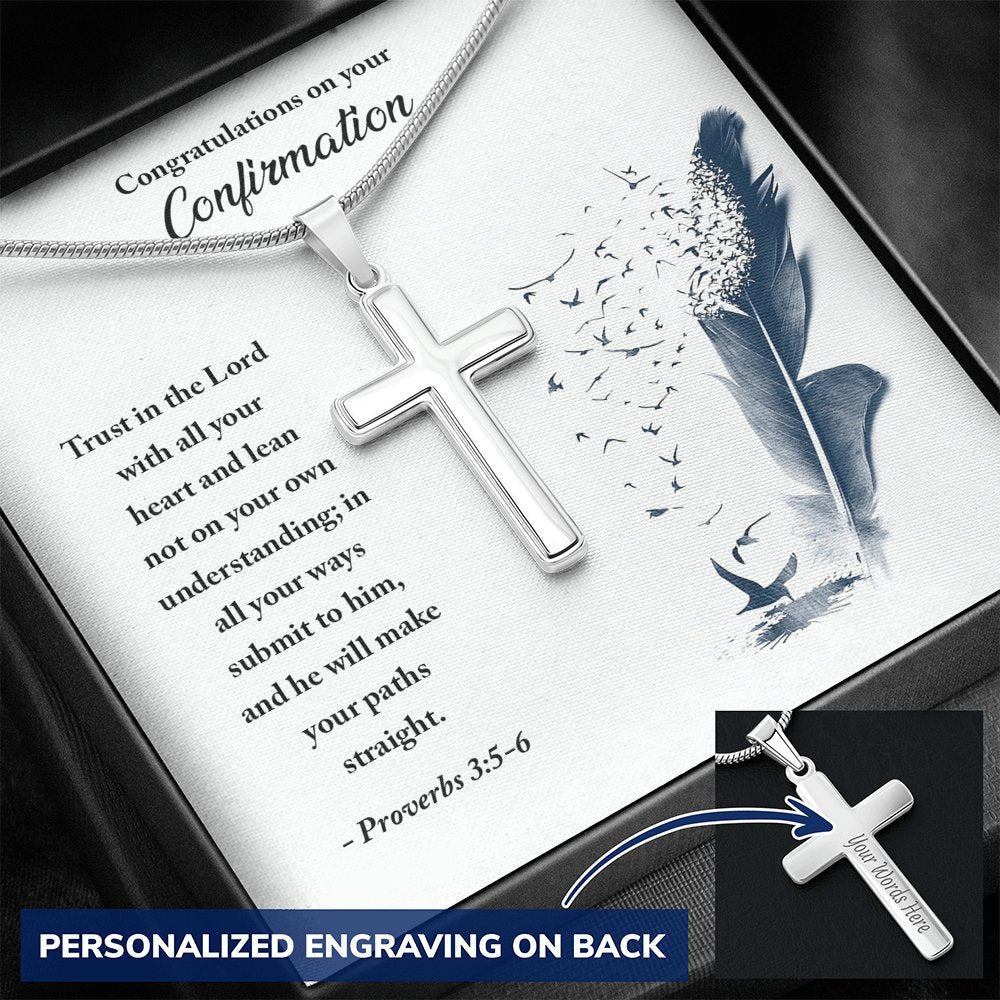 Confirmation - Trust in the Lord - Cross Necklace - Celeste Jewel