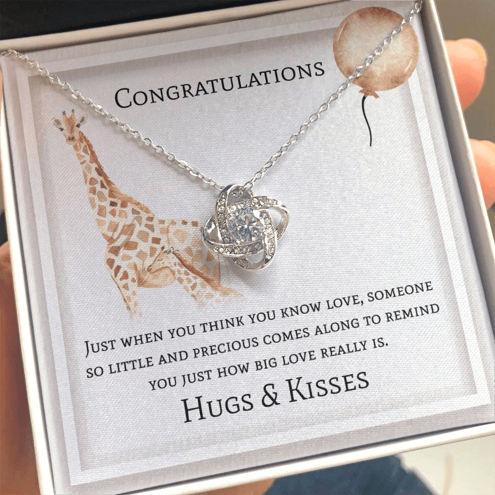 Congratulations - Hugs & Kisses - Love Knot Necklace - Celeste Jewel