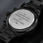 Counting Down The Seconds - Black Chronograph Watch - Celeste Jewel