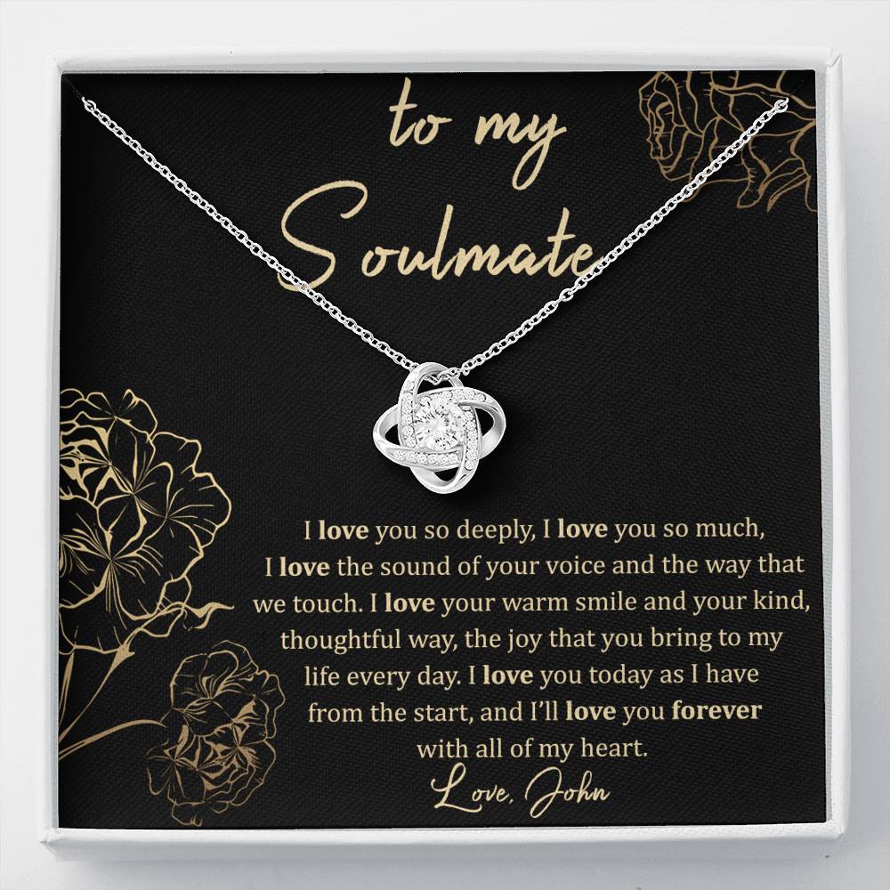 Custom Message Card - To My Soulmate - I'll Love You Forever - Celeste Jewel