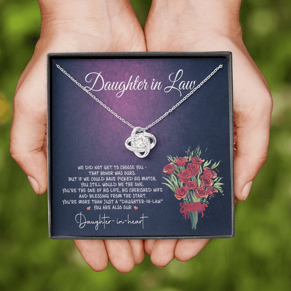 Daughter In Law Gift - Daughter In Heart - Love Knot Necklace - Celeste Jewel