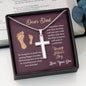 Dear Dad - Happy Father's Day Gift From Son - Personalized Cross Necklace - Celeste Jewel