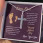 Dear Dad - Happy Father's Day Gift From Son - Personalized Cross Necklace - Celeste Jewel