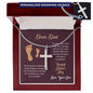 Dear Dad - Happy Father's Day Gift From Son - Personalized Cross Necklace - Celeste Jewel