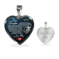 Dear Daughter - Always Remember - Luxury Graphic Heart Necklace - Celeste Jewel