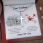 Dear Husband - Happy Father's Day Gift - Personalized Cross Necklace - Celeste Jewel