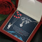 Dear Wife - Beyond The Stars - Sparkling Radiance Necklace Jewelry Mahogany Style Luxury Box (W/LED)