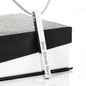 Engraved 2-Sided Vertical Stick Necklace - Celeste Jewel