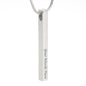 Engraved 2-Sided Vertical Stick Necklace Jewelry