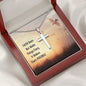 Faith Does Not Make Things Easy - Personalized Cross Necklace - Celeste Jewel