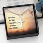 Faith Does Not Make Things Easy - Personalized Cross Necklace - Celeste Jewel