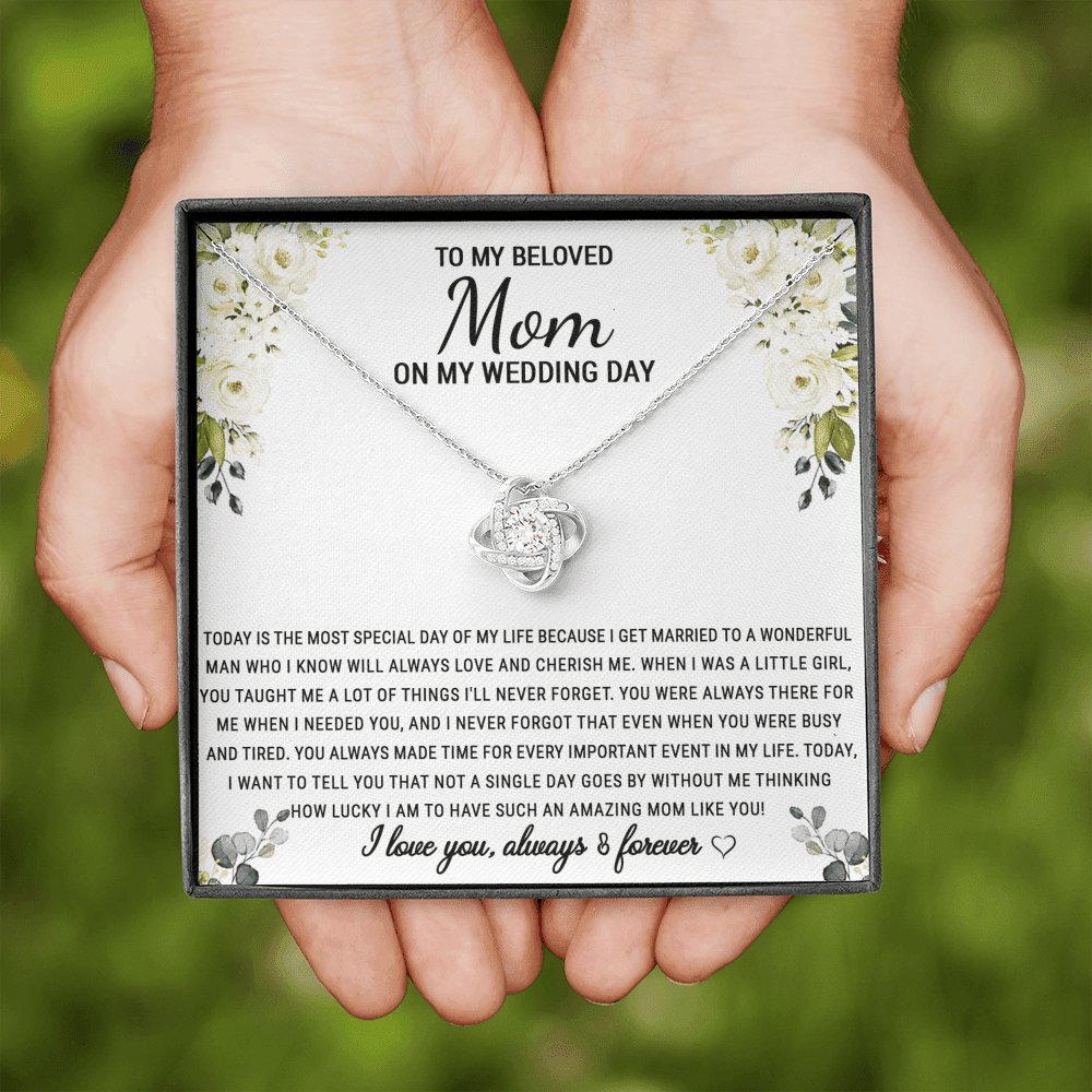 From Daughter To Mom On My Wedding Day - Love Knot Necklace - Celeste Jewel
