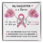 Gift For Cancer Patient/Survivor - My Daughter - Perfect Pair Necklace - Celeste Jewel
