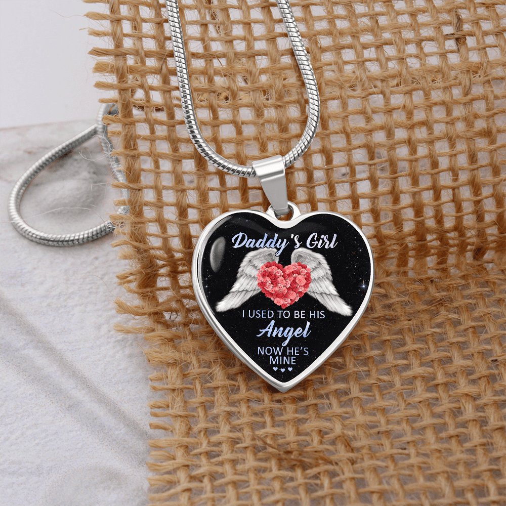 Gift For Daddy's Girl - Luxury Graphic Heart Necklace - Celeste Jewel
