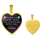 Gift For Grandchild From Grandma - Luxury Graphic Heart Necklace - Celeste Jewel