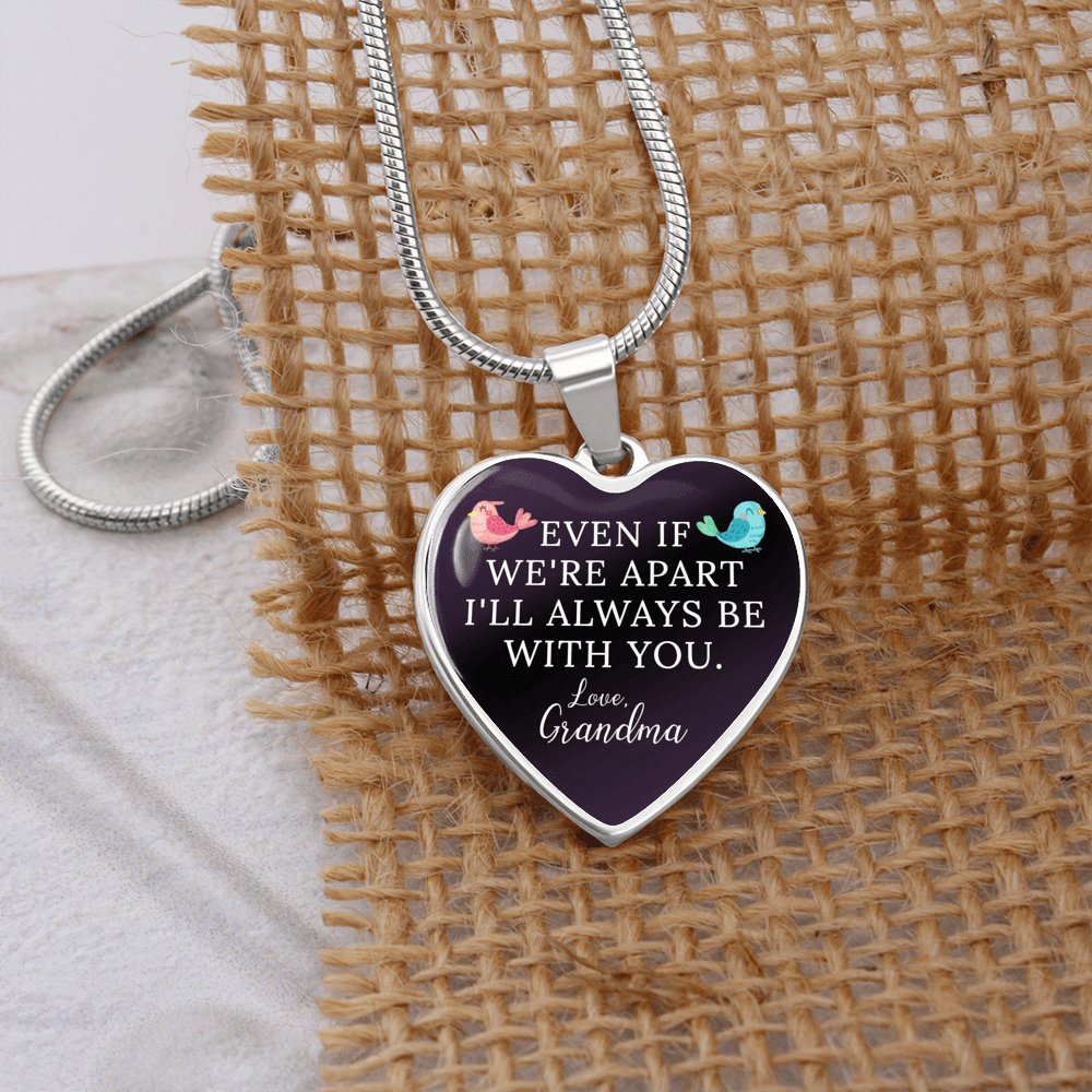 Gift For Grandchild From Grandma - Luxury Graphic Heart Necklace - Celeste Jewel