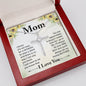 Gift For Mom - I Know It's Not Easy - Cubic Zirconia Cross Necklace - Celeste Jewel