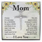 Gift For Mom - I Know It's Not Easy - Cubic Zirconia Cross Necklace - Celeste Jewel