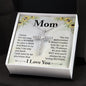 Gift For Mom - I Know It's Not Easy - Cubic Zirconia Cross Necklace - Celeste Jewel