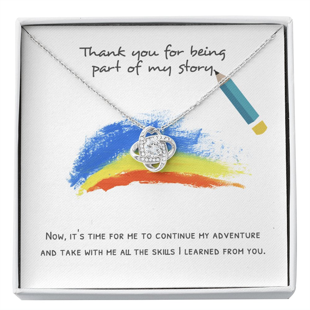 Gift For Teacher - Part Of My Story - Love Knot Necklace - Celeste Jewel