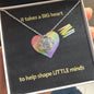 Gift For Teacher - Shape Little Minds - Love Knot Necklace - Celeste Jewel