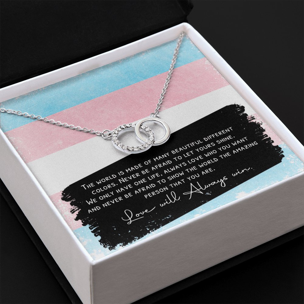 Gift For Transgender - Love Will Always Win - Perfect Pair Necklace - Celeste Jewel