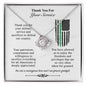 Gift For Veteran & Military Personnel - Thank You For Your Service - Love Knot Necklace - Celeste Jewel