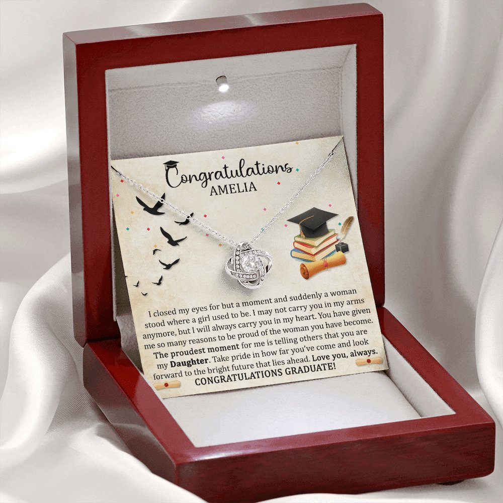Graduation Gift For Her - Proudest Moment - Love Knot Necklace - Celeste Jewel