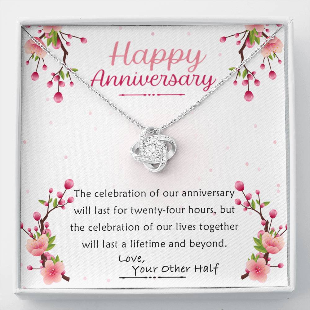 Happy Anniversary - Lifetime And Beyond - Love Knot Necklace - Celeste Jewel