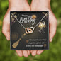 Happy Birthday - Glitters & Champagne - Interlocking Hearts Necklace - Celeste Jewel