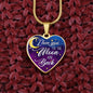 I Love You To The Moon And Back - Luxury Graphic Heart Necklace - Celeste Jewel