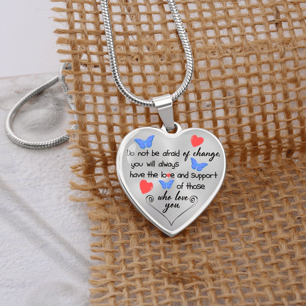 Meaningful Gift - Love And Support - Luxury Graphic Heart Necklace - Celeste Jewel