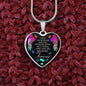 Memorial Gift - Feel You In My Heart - Luxury Graphic Heart Necklace - Celeste Jewel
