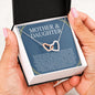 Mother & Daughter - We May Be Apart Today - Interlocking Hearts Necklace - Celeste Jewel