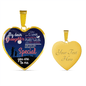 My Dear Daughter - Through My Eyes - Luxury Graphic Heart Necklace Jewelry Luxury Necklace (Gold) Yes