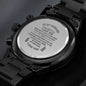 Never Forget That I Love You - Black Chronograph Watch - Celeste Jewel