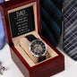Personalized Gift For Dad - My Whole Life - Men's Skeleton Watch - Celeste Jewel