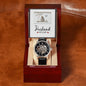 Personalized Gift For Husband - My Husband My Love - Men's Skeleton Watch - Celeste Jewel