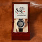 Personalized Wedding Day Gift For Son - Men's Skeleton Watch - Celeste Jewel