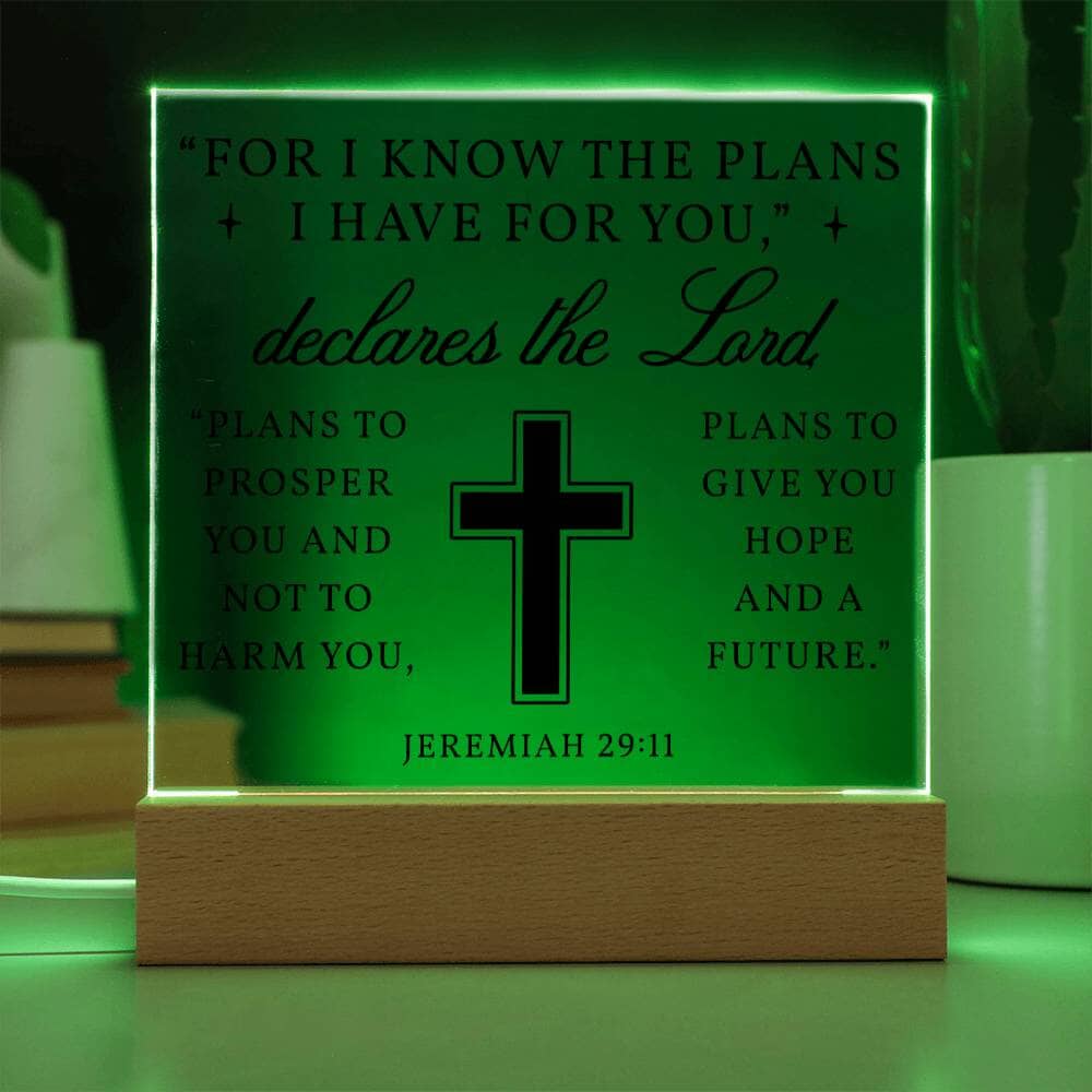 Religious Scripture Gift - Acrylic Square Plaque - Celeste Jewel