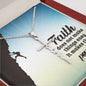 Spiritual Gift - Faith Does Not Make Things Easy - Faith Cross Necklace - Celeste Jewel